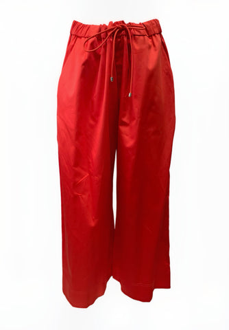 Max Mara Women's Red Cannone Wide Leg High Rise Pants NWT