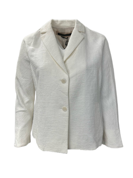 Marina Rinaldi Women's White Canoa Button Down Blazer Size 12W/21 NWT