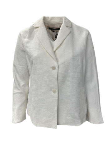 Marina Rinaldi Women's White Canoa Button Down Blazer Size 12W/21 NWT