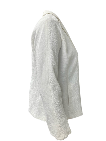 Marina Rinaldi Women's White Canoa Button Down Blazer Size 12W/21 NWT