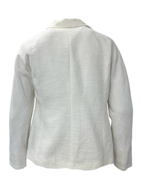 Marina Rinaldi Women's White Canoa Button Down Blazer Size 12W/21 NWT