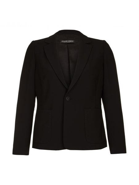 MARINA RINALDI Womens Black Canto Classic Single Button Blazer $620 NWT