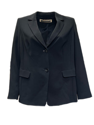 Marina Rinaldi Women's Black Canzone Button Closure Blazer Size 18W/27 NWT