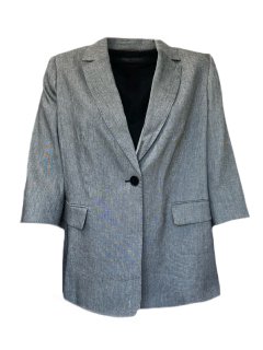 Marina Rinaldi Women's Grey Caorle Button Closure Blazer Size 16W/25 NWT