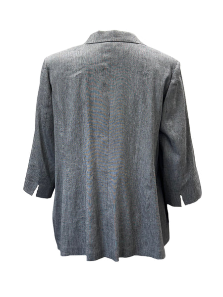 Marina Rinaldi Women's Grey Caorle Button Closure Jacket NWT