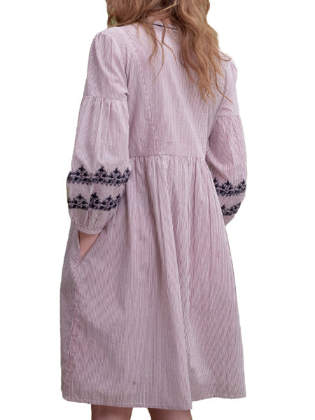 ROBERTA ROLLER RABBIT Women's Plum/Navy Capellini Iona Dress $185 NEW