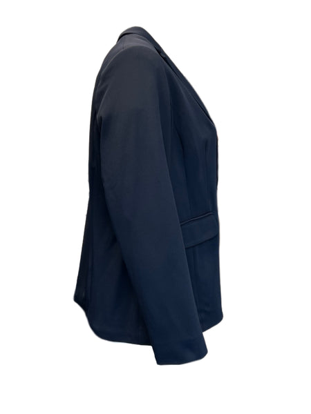 Marina Rinaldi Women's Navy Capitolo Button Closure Jacket NWT
