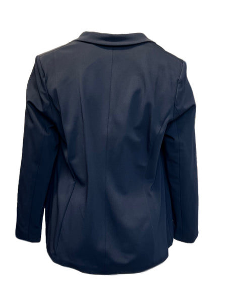 Marina Rinaldi Women's Navy Capitolo Button Closure Jacket NWT