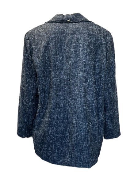 Marina Rinaldi Women's Navy Caprera Double Breasted Blazer NWT