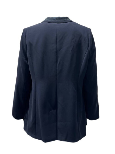 Marina Rinaldi Women's Navy Caprera Double Breasted Blazer NWT