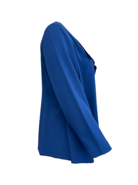 Marina Rinaldi Women's Blue Captare Open Front Blazer NWT