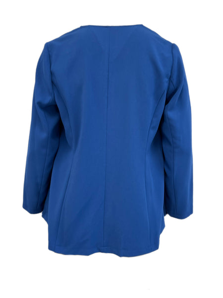 Marina Rinaldi Women's Blue Captare Open Front Blazer NWT