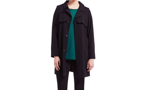 MARINA RINALDI Women's Black Capua Capelet Jacket 20W / 29 $955 NWT