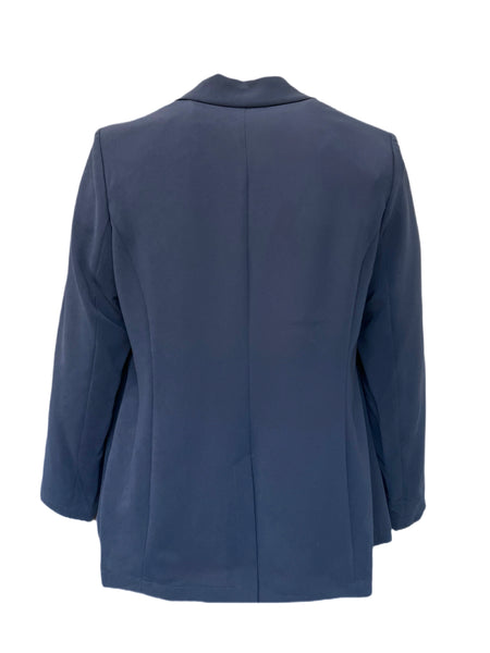 Marina Rinaldi Women's Navy Caracas Button Down Blazer NWT