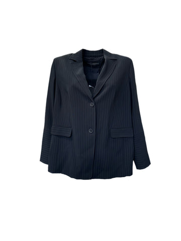 Marina Rinaldi Women's Black Carbone Button Down Blazer NWT