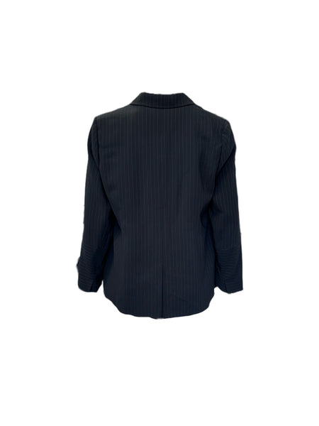 Marina Rinaldi Women's Black Carbone Button Down Blazer NWT