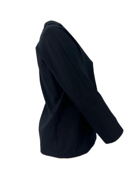 Marina Rinaldi Women's Black Carbonio Patch Pockets Blazer