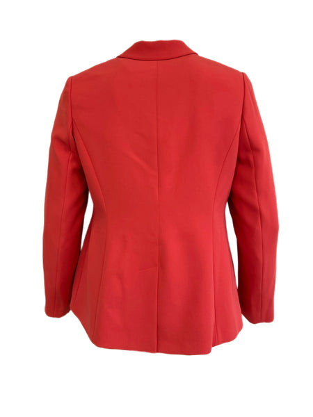 Marina Rinaldi Women's Red Carbonio Lapel Collar Blazer NWT