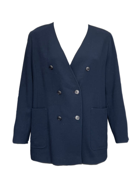 Marina Rinaldi Women's Blue Cardiff Button Closure Jacket NWT