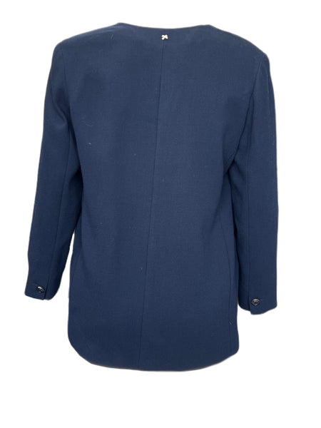 Marina Rinaldi Women's Blue Cardiff Button Closure Jacket NWT