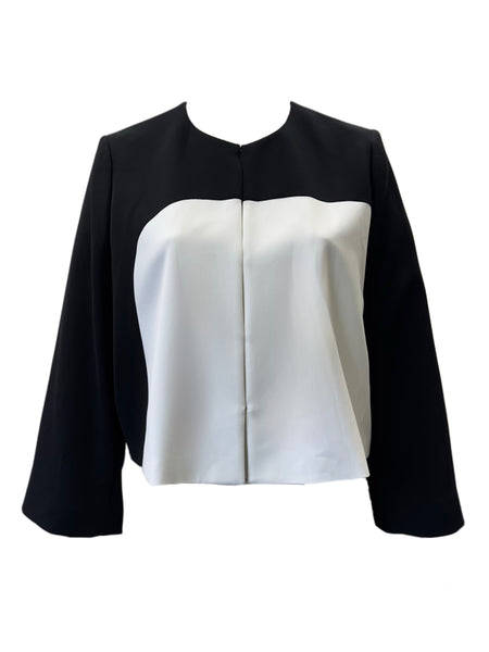 Marina Rinaldi Women's Black Carezza Hook Closure Jacket NWT