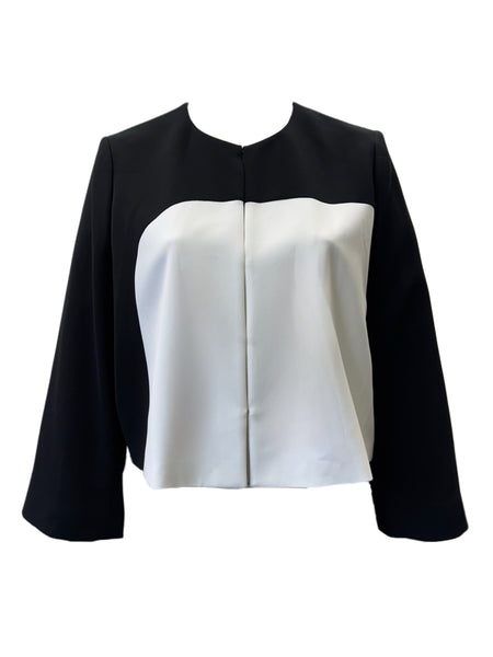 Marina Rinaldi Women's Black Carezza Hook Closure Jacket NWT