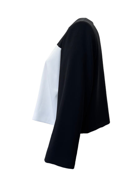 Marina Rinaldi Women's Black Carezza Hook Closure Jacket NWT