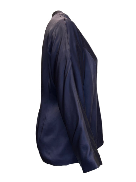 Marina Rinaldi Women's Purple Carezza Wrap Blouse NWT