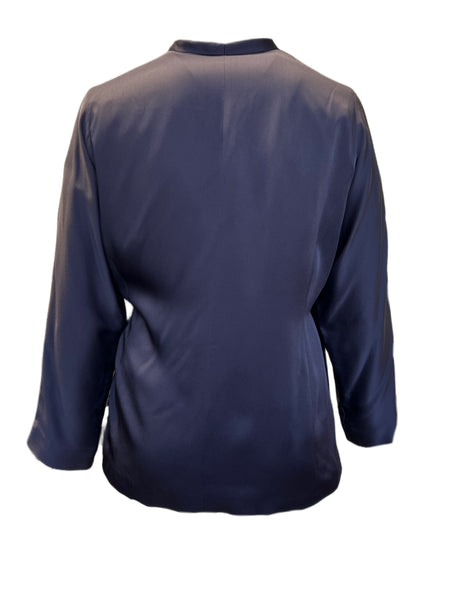 Marina Rinaldi Women's Purple Carezza Wrap Blouse NWT