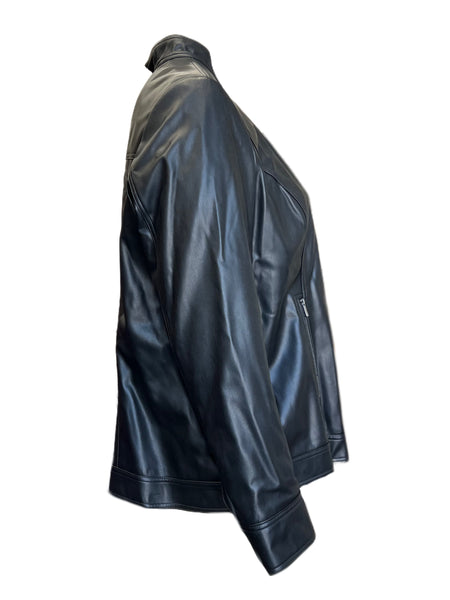 Marina Rinaldi Women's Black Carini Zipper Closure Jacket NWT