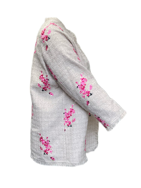 Marina Rinaldi Women's Powder Carisma Embroidered Jacket Size 18W/27 NWT