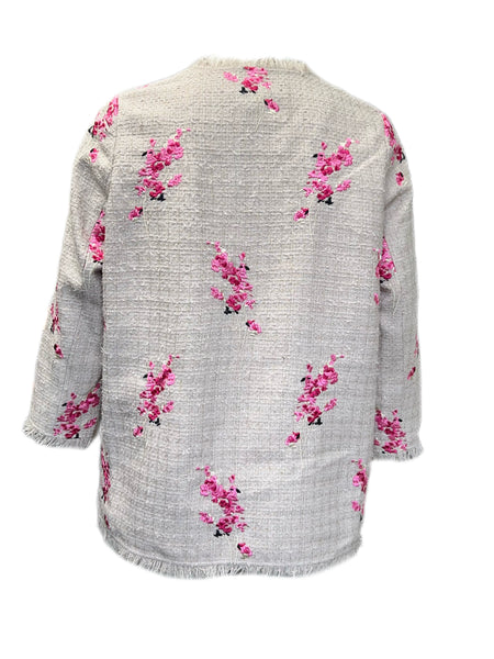 Marina Rinaldi Women's Powder Carisma Embroidered Jacket Size 18W/27 NWT