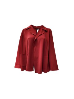 Marina Rinaldi Women's Red Carnet Open Front Jacket Size 20W/29 NWT