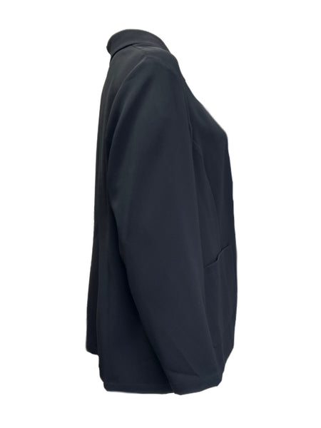 Marina Rinaldi Women's Black Carnet Open Front Jacket NWT