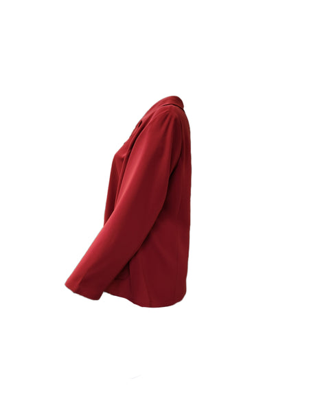 Marina Rinaldi Women's Red Carnet Open Front Jacket Size 20W/29 NWT