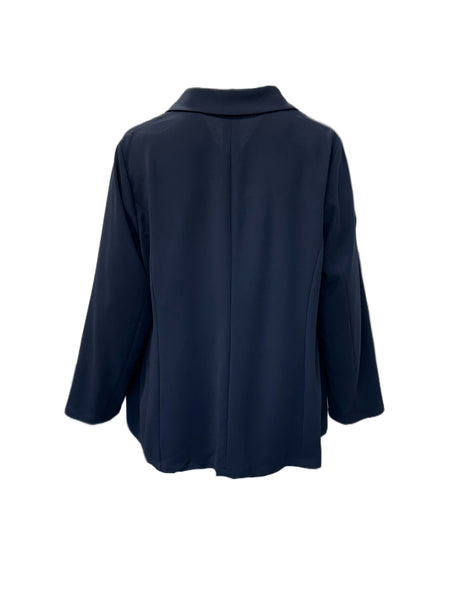 Marina Rinaldi Women's Blue Carnet Open Front Jacket NWT