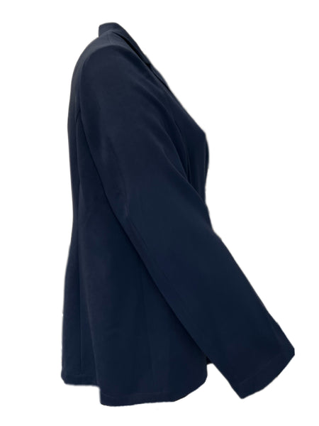 Marina Rinaldi Women's Navy Carolina Lapel Collar Blazer Size 22W/31 NWT