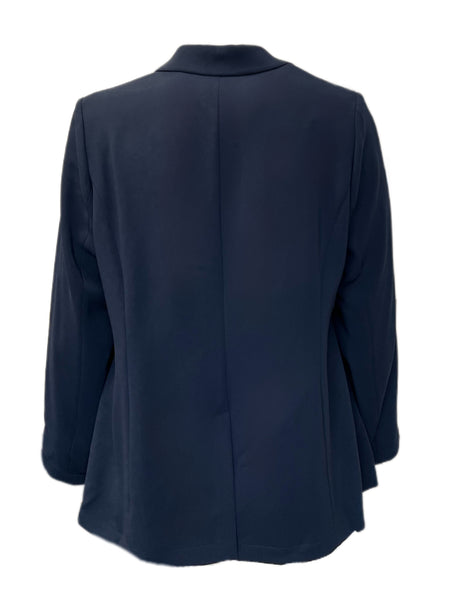 Marina Rinaldi Women's Navy Carolina Lapel Collar Blazer Size 22W/31 NWT