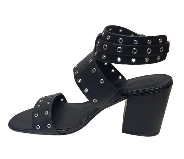 REBECCA MINKOFF Women's Black Deluxe Carter Heeled Sandals #M8135003 NWB