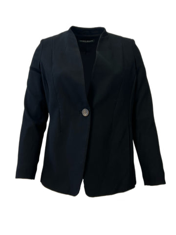 Marina Rinaldi Women's Black Certezza One Button Blazer NWT
