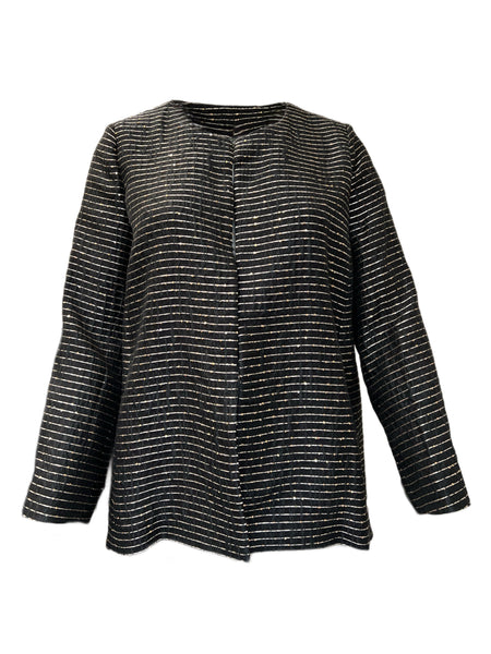 Marina Rinaldi Women's Black Casa Hook Closure Jacket NWT