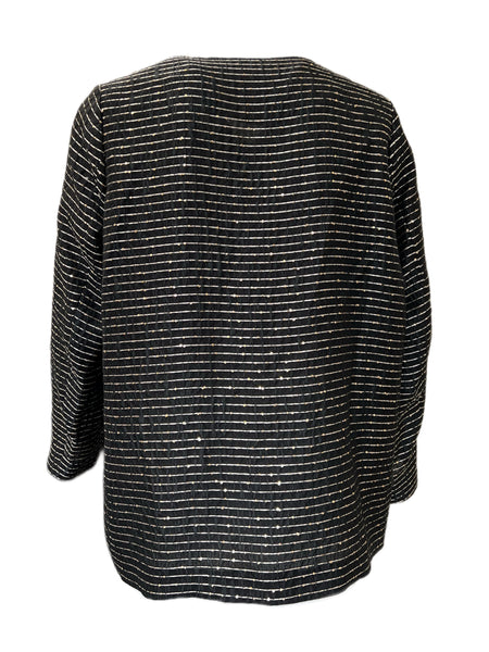 Marina Rinaldi Women's Black Casa Hook Closure Jacket NWT