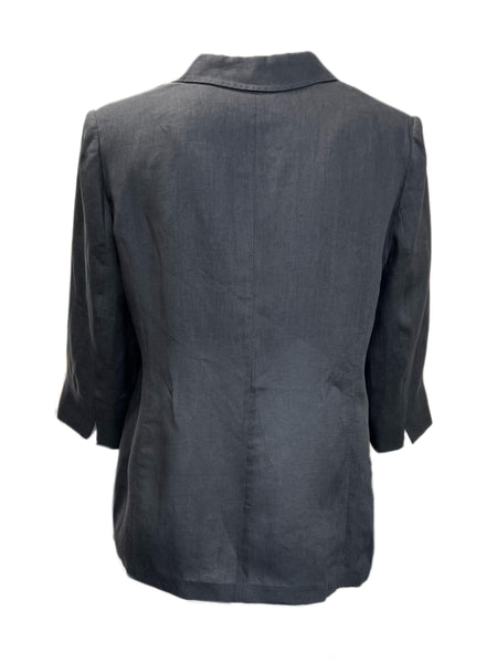 Marina Rinaldi Women's Black Casanova Lapel Collar Len Blazer NWT