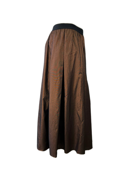Marina Rinaldi Women's Bronze Casella Pleated A Line Skirt NWT