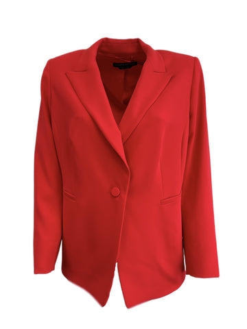 Marina Rinaldi Women's Red Castano Button Down Blazer NWT