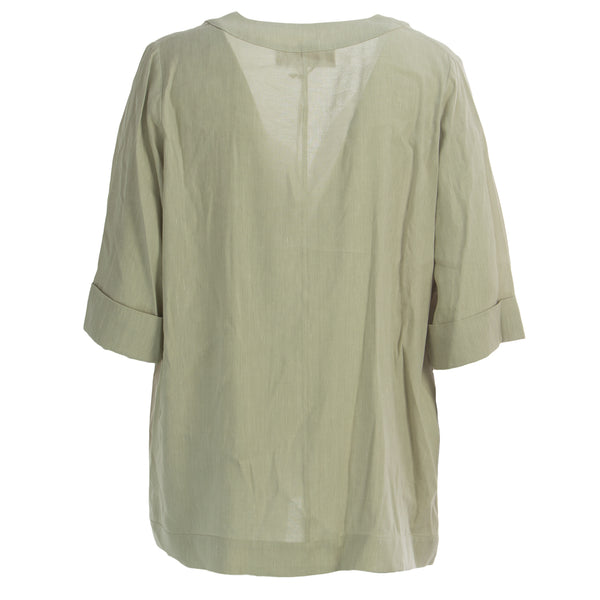 MARINA RINALDI Women's Grey Castano Cuffed Sleeve Flax Jacket $400 NWT