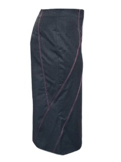 Marina Rinaldi Women's Grey Cedrata Zipper Closure Skirt NWT