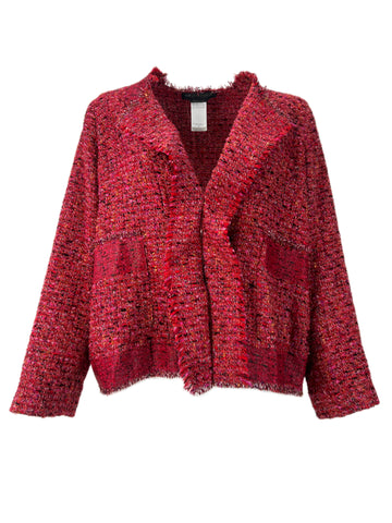 Marina Rinaldi Women's Red Cefalu Tweed Jacket NWT