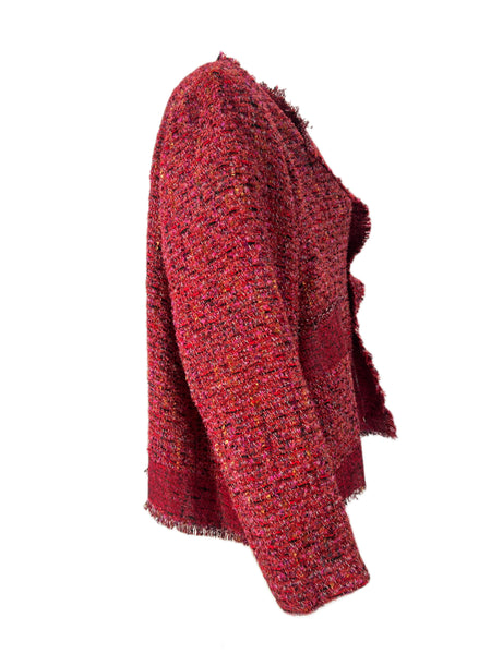Marina Rinaldi Women's Red Cefalu Tweed Jacket NWT