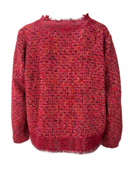 Marina Rinaldi Women's Red Cefalu Tweed Jacket NWT